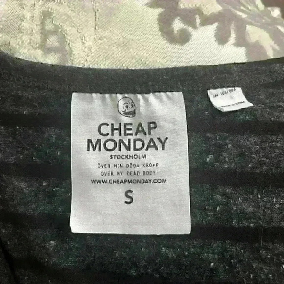 Cheap Monday  Draw Dress Striped Drawstring Linen Blend Comfort Fit - Picture 5 of 9